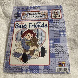Janlynn Classic Raggedy Ann BEST FRIENDS Counted Cross Stitch Kit Languages